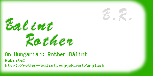 balint rother business card